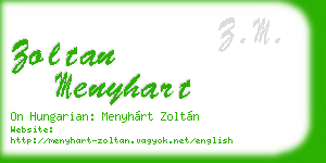 zoltan menyhart business card