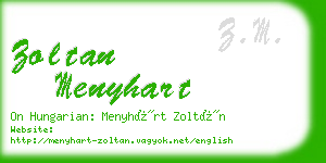 zoltan menyhart business card